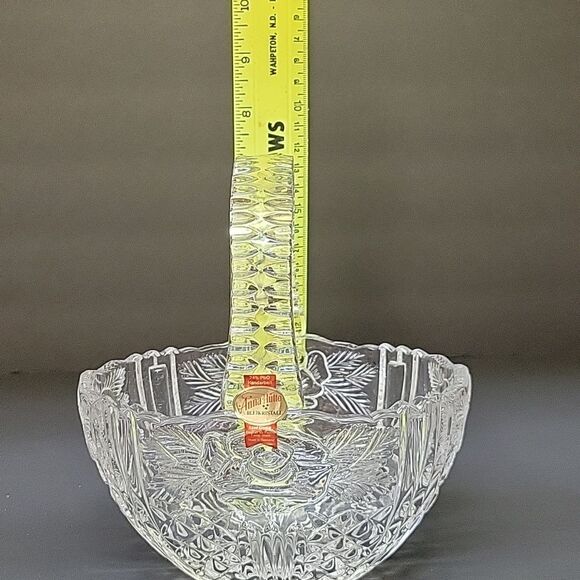 Vintage Anna Hutte Bleikristall Lead Crystal  Rose Basket. - Picture 8 of 9